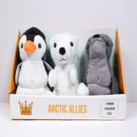 A szövet Outlet Royal Pet Toys plüss kutya játék szett Squeaker Arctic szövetségesek: pingvin, jegesmedve & pecsét