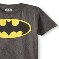 Képregények Batman logó HD tintával rövid ujjú pólóval, méret 4-16