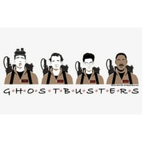 Női Ghostbusters partnerek és barátok Logo grafika Tee fehér közepes
