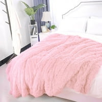 Egyedi alku reverzibilis bozontos fau szőrme takaró a kanapé rózsaszínhez