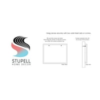 Stupell Industries kék absztrakt tájfestés galéria csomagolt vászon nyomtatott fali művészet, Tim Otoole tervezése