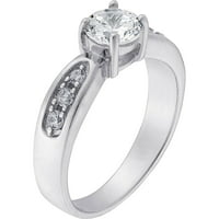 Ezüst ezüst ragyogó CZ esküvői gyűrű