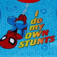 Spider-Man Kisgyermek Fiúk Hosszú Ujjú Microfleece Pizsama, Készlet