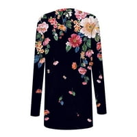 Állandó Lila Kardigán Női klasszikus alkalmi Virágmintás közepes hosszúságú kardigán kabát kabát forró rózsaszín M