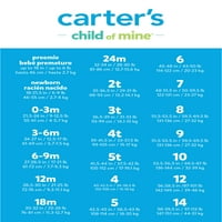 Carter gyermeke kisgyermekek pizsama szett, 2 darab, 12m-5T