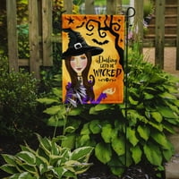 Carolines kincsek Vha3019gf Halloween gonosz boszorkány zászló kert mérete kicsi, többszínű