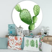 Designart 'Zöld délnyugati kaktusz közeli trópusi körfém fali művészet - 36 lemez