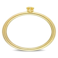 Carat T.G.W. Marquise-vágott sárga zafír 10KT sárga arany pasziánsz gyűrű