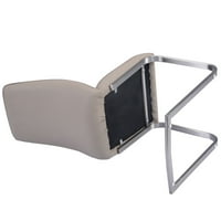 Goplus étkezőszékek magas hátú szürke PU bőr bútorok modern ülés