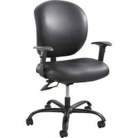Safco Alday Task szék Fekete Poliészter ülés-fekete vinil vissza-5 csillagos alap - fekete - 20.50 ülés szélessége