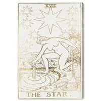 Wynwood Studio spirituális és vallási fal művészete a „Star Tarot Luxe” Zodiac - Gold, White