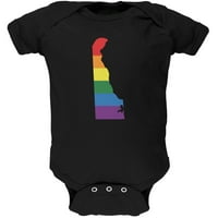 Delaware LGBT Meleg Büszkeség szivárvány fekete puha baba egy - 18 hónapos