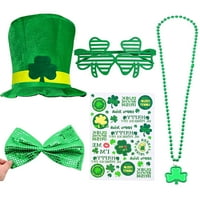 Fonwoon St. Patrick ' s Day Shamrock magas kalap ír napi parti kalap Shamrock kalap készlet