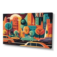 Designart színes városkép IV vászon fali művészet