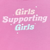 Wonder Nation Girls nyári grafikus pólók, 2-csomag, méretű 4- és plusz