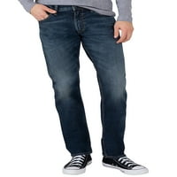 Silver Jeans Co. férfiak Eddie Riensed Fit kúpos láb farmer, derékméret 28-44