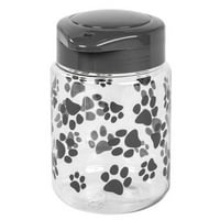 Iris Dog Treat Jar, Oz, szürke