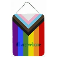 Caroline kincsei Ck7990ds Gay Progress Pride minden szívesen fal vagy ajtó lógó nyomatok, 12WX16H, Többszínű