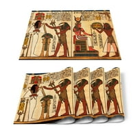Scarab ókori egyiptomi kultúra Placemats nyomtatott étkészlet alátét étkezőasztal Mat készlet ital Poháralátétek Konyhai