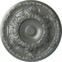 Ekena Millwork 19 OD 1 2 p Granada mennyezeti medál, kézzel festett ezüst