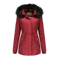Softmallow téli kabátok Női kabátok, Női felsőruházat Le Pamut középhosszú Párnázott Hosszú ujjú kapucnis állvány Pamut