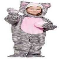 Szórakoztató világ kis csíkos cica lány Halloween díszes ruha jelmez kisgyermek számára, 3T-4T