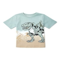 Garanimals baba és kisgyermek fiú rövid ujjú grafikus póló, méretek 12m-5T