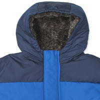 Wonder Nation Boys Exkluzív Bubble Puffer kabát, Méret 4- és Husky