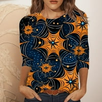 Női ingek ujjú felsők Alkalmi Kerek nyak Nyomtatott Divat Könnyű pulóver blúz felsők Tshirts ingek nőknek