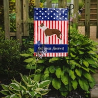 Carolines Treasures BB8406GF Pit Bull Terrier Amerikai zászló kert mérete kicsi, többszínű