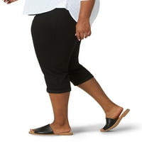 Lee Women's Plus Size Fle Motion Normál Fit Roll Cuff Capri