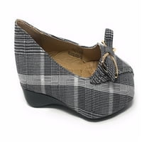 Victoria K Women's Bow Plaid ék cipő