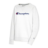 Champion Női Powerblend grafikus gyapjú Boyfriend Crewneck Pulóver