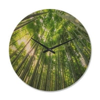 Designart 'Bamboo csúcsok Kiotó erdőben' Modern fa falóról