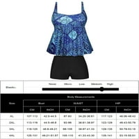 Chama női plusz méretű tankini fürdőruhák Boyshorts Tummy Control folyó fürdőruhák nők számára