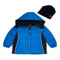ixtreme kisgyermek fiú téli dzseki kabát ingyenes ajándék sapka, 2 darabos készlet