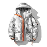 LEEy-world férfi téli kabátok Custom Winter Plus Pamut és vastag kabát laza divat fényes arc kapucnis kabát férfi ruhák