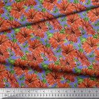 Soimoi Lila modális szatén szövet levelek & virágos nyomtatási szövet által Udvar széles