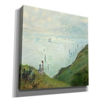 Epikus Graffiti sziklák Pourville-ben Claude Monet, Giclee vászon falfestmény, 40x26