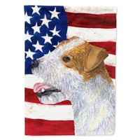 Amerikai zászló Jack Russell Terrier kerti zászlóval