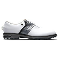FootJoy férfi DryJoys premier sorozat Packard BOA Spikeless Golf cipő-fehér szürke Fekete-10. - Közepes