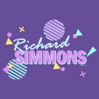 Junior Richard Simmons 80-as évek Logo grafikus póló lila kis
