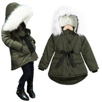 Kpoplk kisgyermek lányok fiúk téli kabátok dzsekik Téli meleg szilárd kabátok fülek kapucnis Párnázott kabát felsőruházat