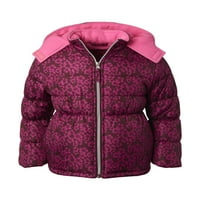 Rózsaszín platina tónus virágmosó puffer dzseki kabát