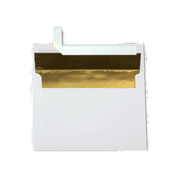 Luxpaper egy fóliával bélelt héj és sajtó borítékok, 1 8, White W arany lu bélés, csomag
