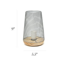 Egyszerű Minták Szürke Vezetékes Háló Uplight Asztali Lámpa