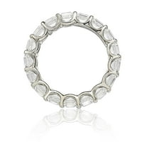 Gyűjtemény sterling ezüst köbös cirkónium -os fehér modern évforduló gyűrű