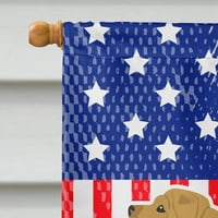 Carolines kincsek BB3352CHF USA hazafias Shar Pei zászló vászon ház mérete nagy, többszínű