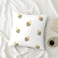 Rajzfilm méh dobja párnahuzatok, ágy kanapé kanapé kötött dekoratív párnahuzatok nappali parasztház, 16 x16