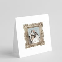 Bull Terrier Tricolor oldalnézet tér üdvözlőlapok és borítékok
